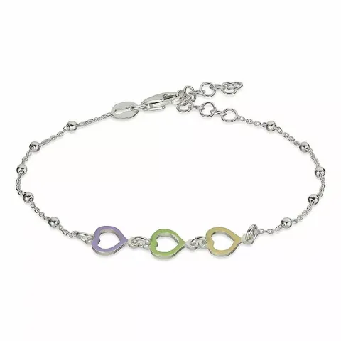 hjerte armbånd i sølv med hjertevedhæng i sølv