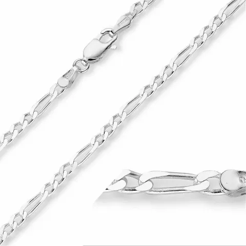 Figarohalskæde i sølv x 2,4 mm