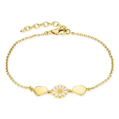 marguerit armbånd i forgyldt sølv