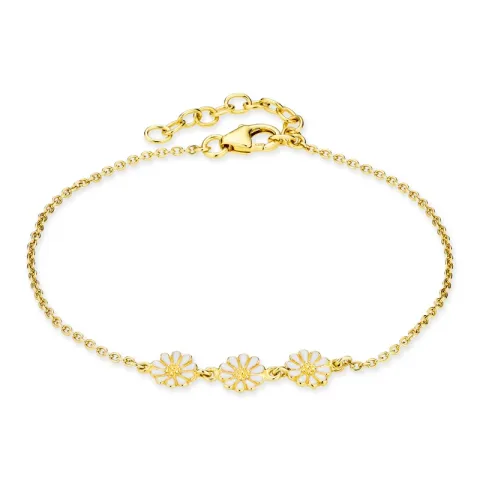 marguerit armbånd i forgyldt sølv