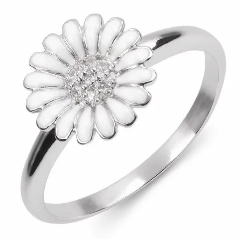 marguerit ring i rhodineret sølv - Matilda