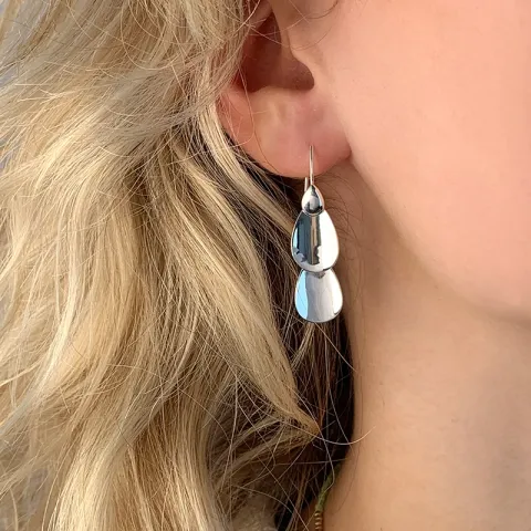 lange øreringe i sølv