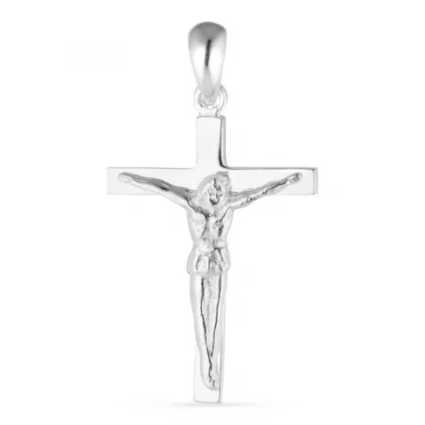 kors med jesus vedhæng i sølv