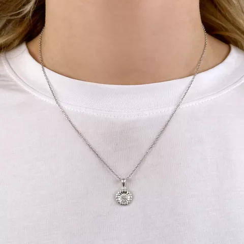 marguerit halskæde i sølv