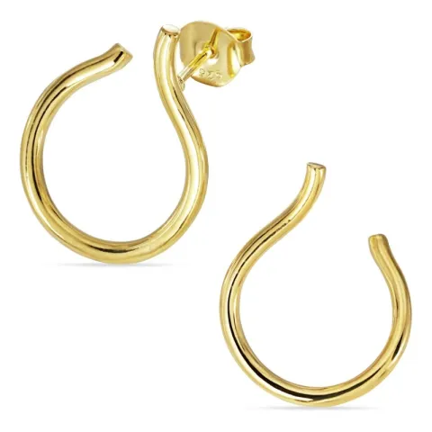 øreringe i forgyldt sølv