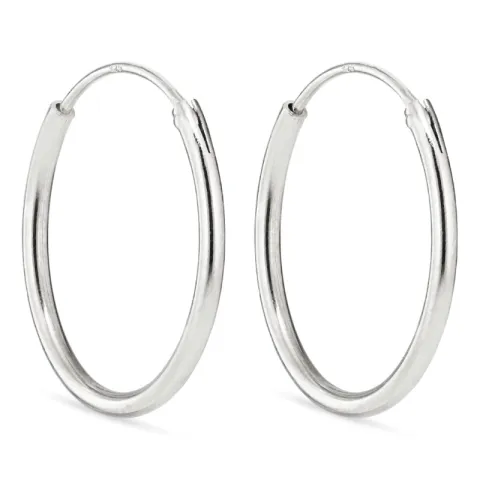 18 mm creoler i sølv