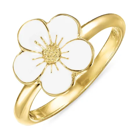 smørblomst ring i forgyldt sølv