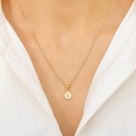 marguerit vedhæng i forgyldt sølv - Maggie