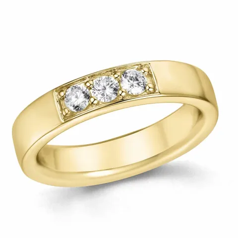 diamant alliancering i 14 karat guld 0,30 ct