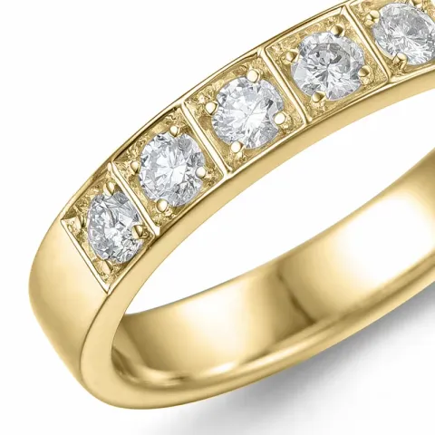 diamant alliancering i 14 karat guld 5 x 0,05 ct