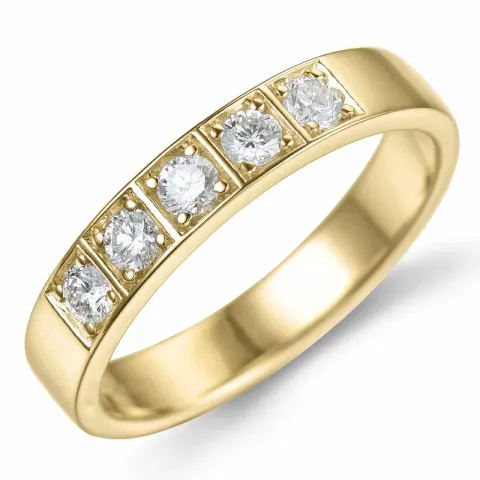 diamant alliancering i 14 karat guld 0,35 ct