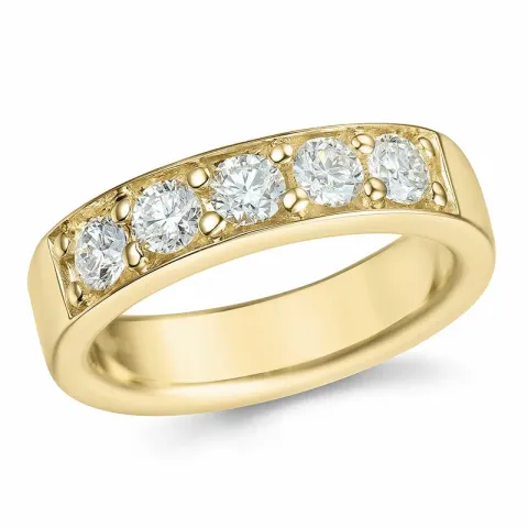 diamant alliancering i 14 karat guld 1,0 ct