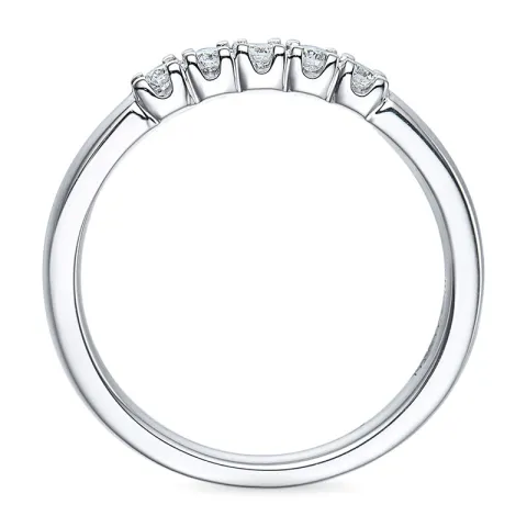 diamant alliancering i 14 karat hvidguld 0,21 ct