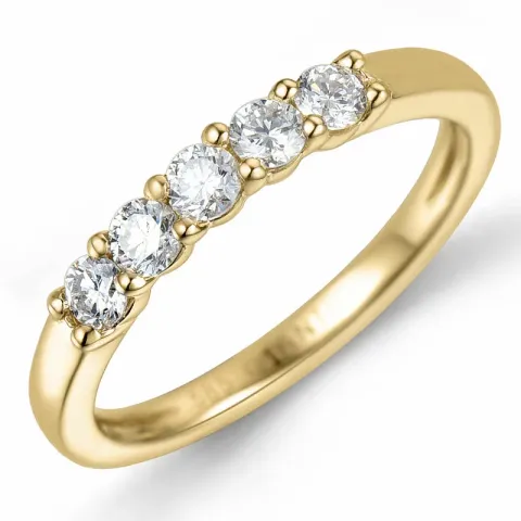 Diamant alliancering i 14 karat guld 0,33 ct