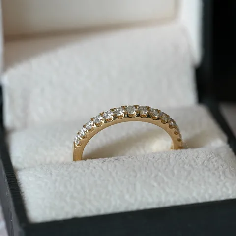 Diamant alliancering i 14 karat guld 0,49 ct