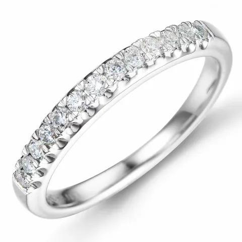 Diamant alliancering i 14 karat hvidguld 0,24 ct