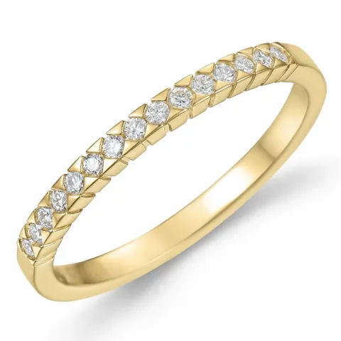 diamant alliancering i 14 karat guld 0,15 ct