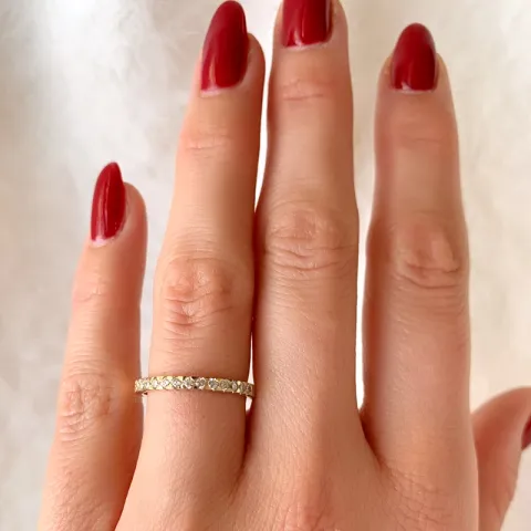 diamant alliancering i 14 karat guld 0,26 ct