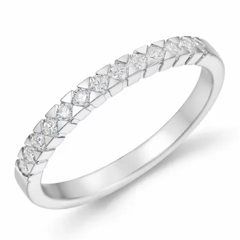 diamant alliancering i 14 karat hvidguld 0,26 ct