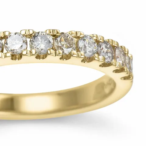 champagne diamant alliancering i 14 karat guld 0,50 ct