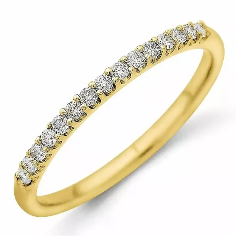 Smal diamant alliancering i 14 karat guld 0,15 ct