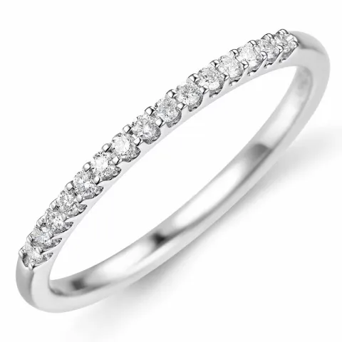 Diamant alliancering i 14 karat hvidguld 0,15 ct