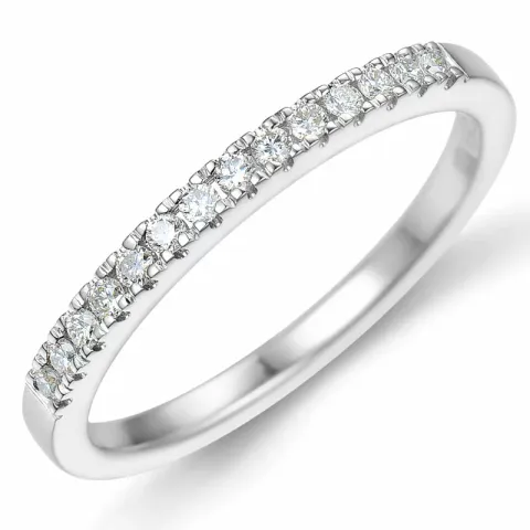 Diamant alliancering i 14 karat hvidguld 0,15 ct