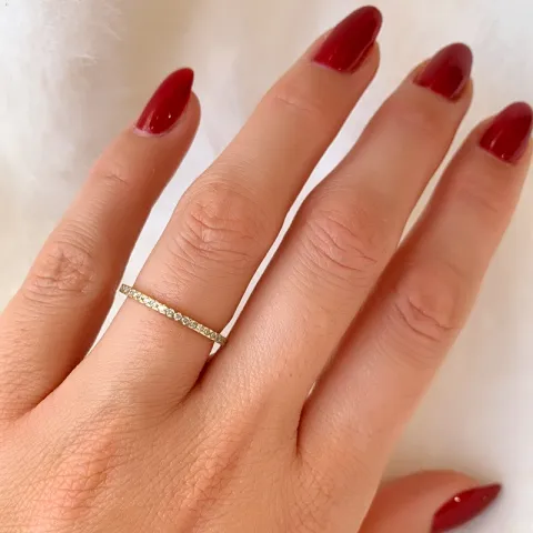 diamant alliancering i 14 karat guld 0,20 ct