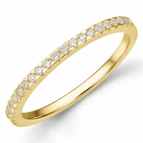 diamant alliancering i 14 karat guld 0,20 ct