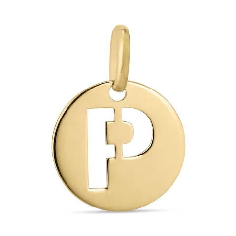 bogstav P vedhæng i 8 karat guld