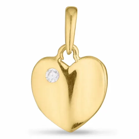 hjerte vedhæng i 9 karat guld