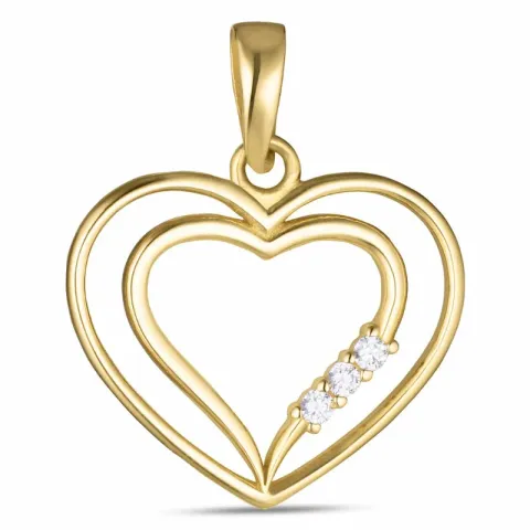 hjerte vedhæng i 9 karat guld - Gold Collection