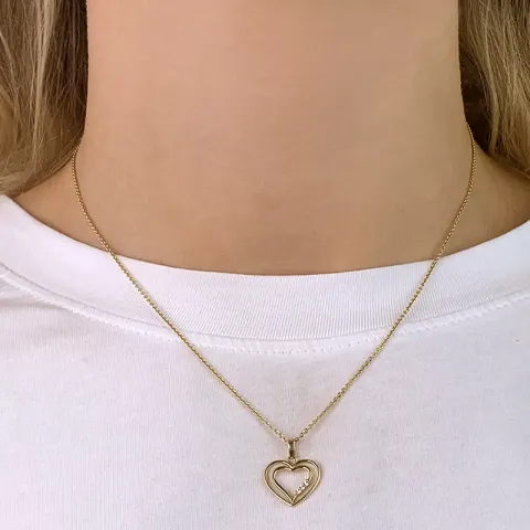hjerte vedhæng i 9 karat guld - Gold Collection