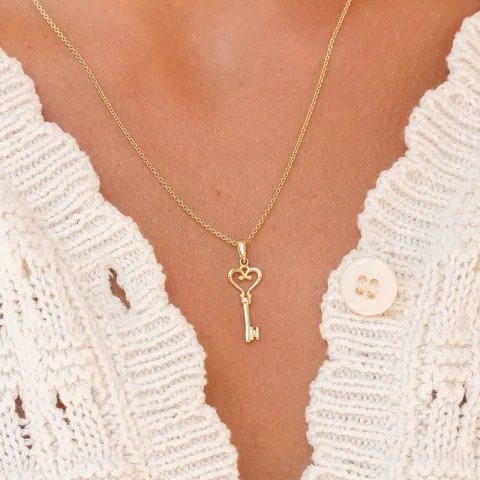 nøgle vedhæng i 8 karat guld - Gold Collection