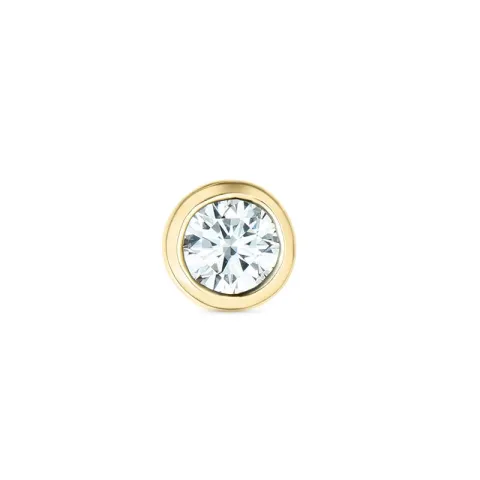 1 x 0,13 ct diamant solitaireørestik i 14 karat guld med diamant 