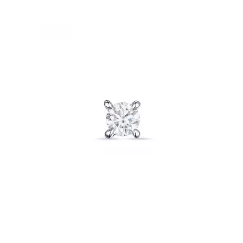 1 x 0,05 ct solitaireørestik i 14 karat hvidguld med diamant 