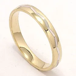 Kollektionsprøve ring i 14 karat guld.- og hvidguld