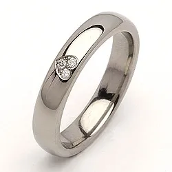 Vielsesring i titanium 0,03 ct