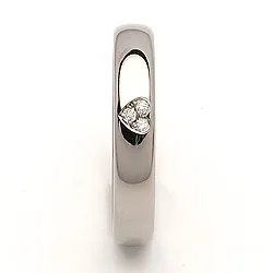 Vielsesring i titanium 0,03 ct