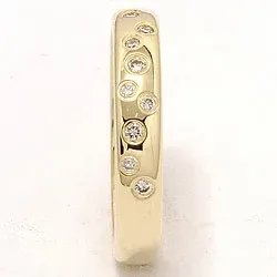 stjernedrys vielsesring i 14 karat guld 0,126 ct