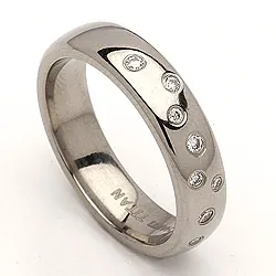 Vielsesring i titanium 0,126 ct