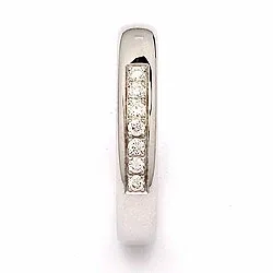 Vielsesring i 14 karat hvidguld 0,116 ct