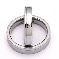 Vielsesringe i stål 0,02 ct