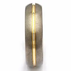 Vielsesring i titanium og alm. guld