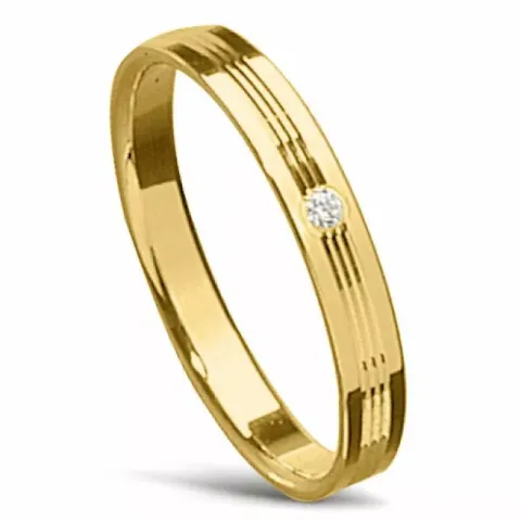 Smal Damering i 14 karat guld 0,013 ct