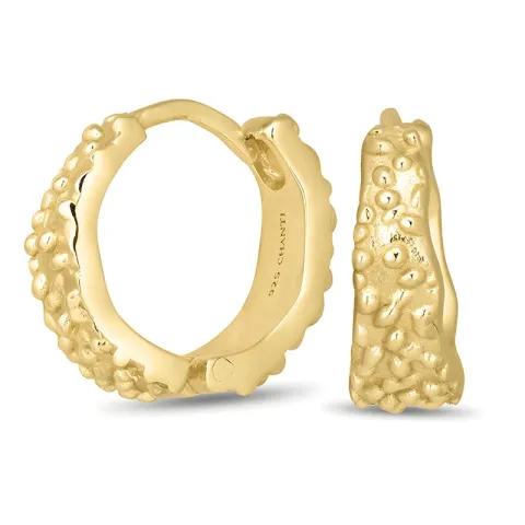 16 mm creoler i forgyldt sølv