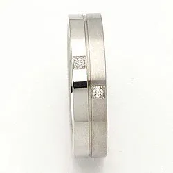 Vielsesring i sølv 0,028 ct