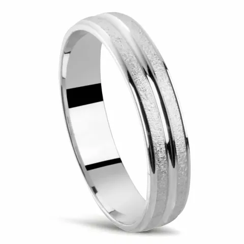 vielsesring i 14 karat hvidguld