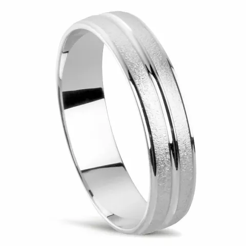 vielsesring i 14 karat hvidguld