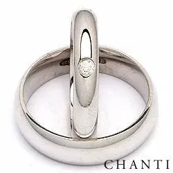 Vielsesringe i sølv 0,05 ct